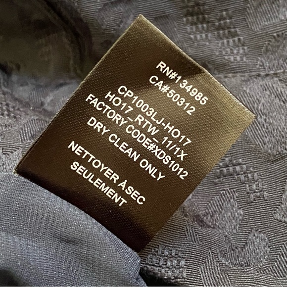 FOR LOVE & LEMONS navy blue jacquard floral print Luella Cigarette crop pants - Picture 9 of 12